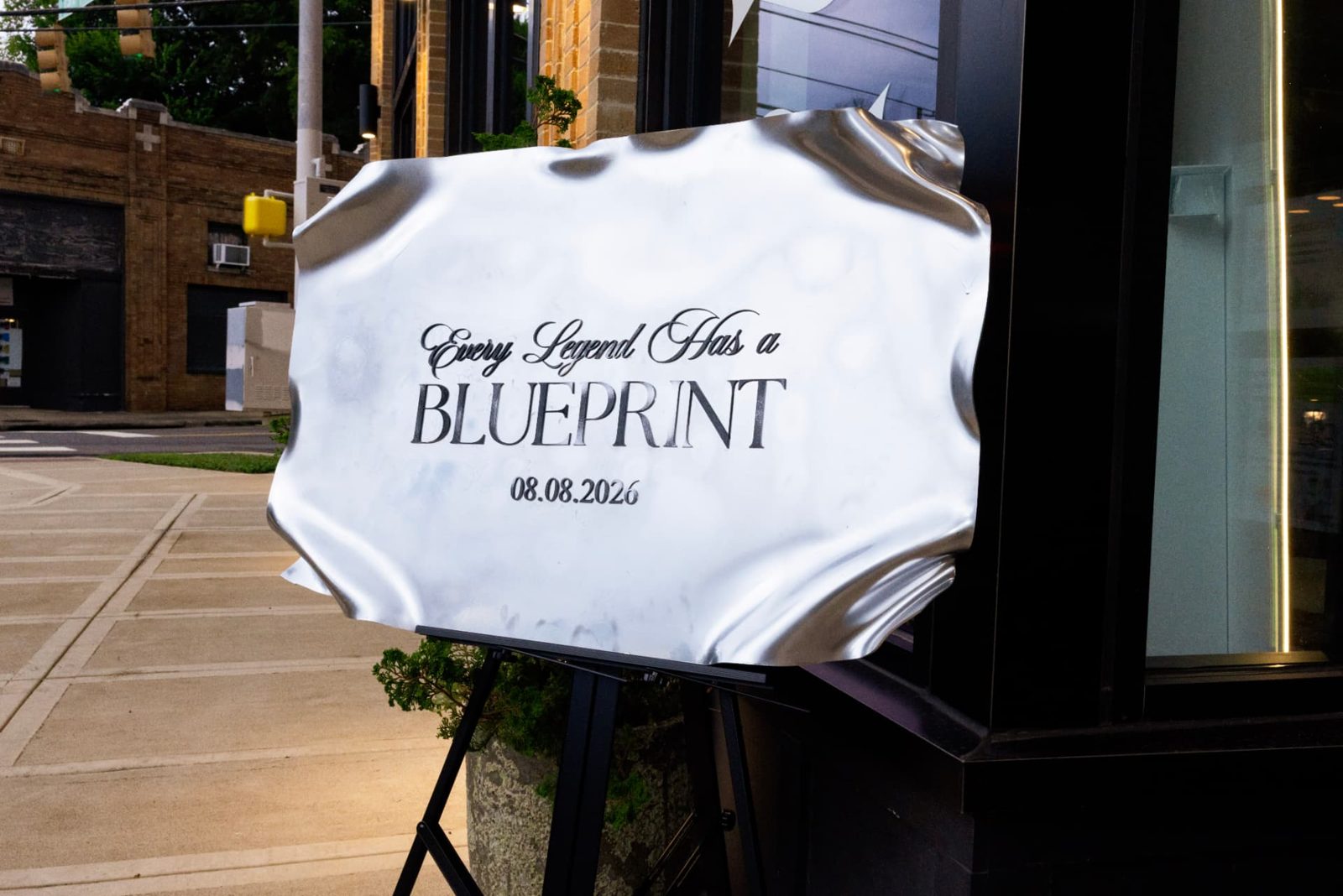 Hand-lettered event signage